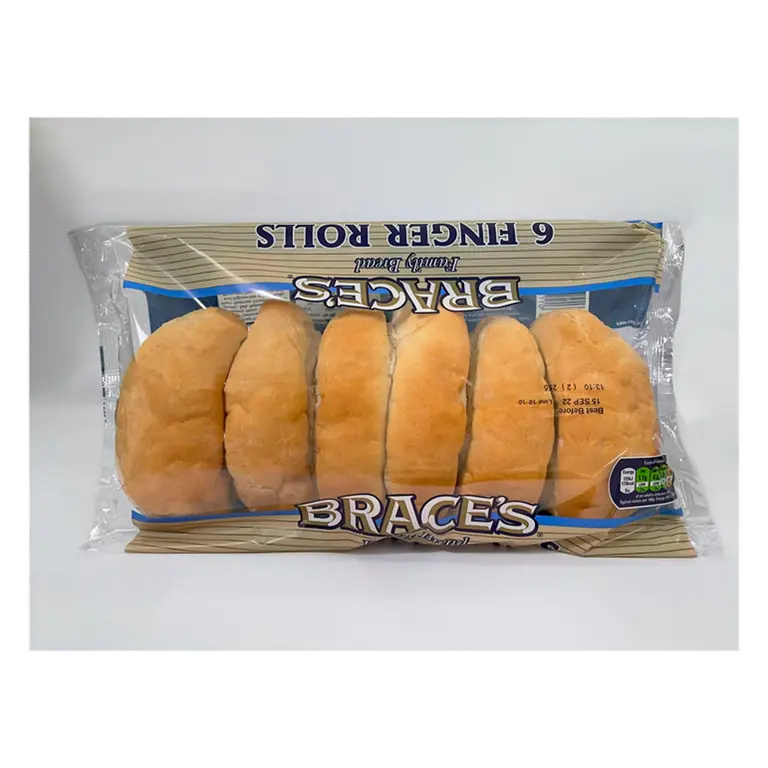 Brace's Family Bread 6 Finger Rolls