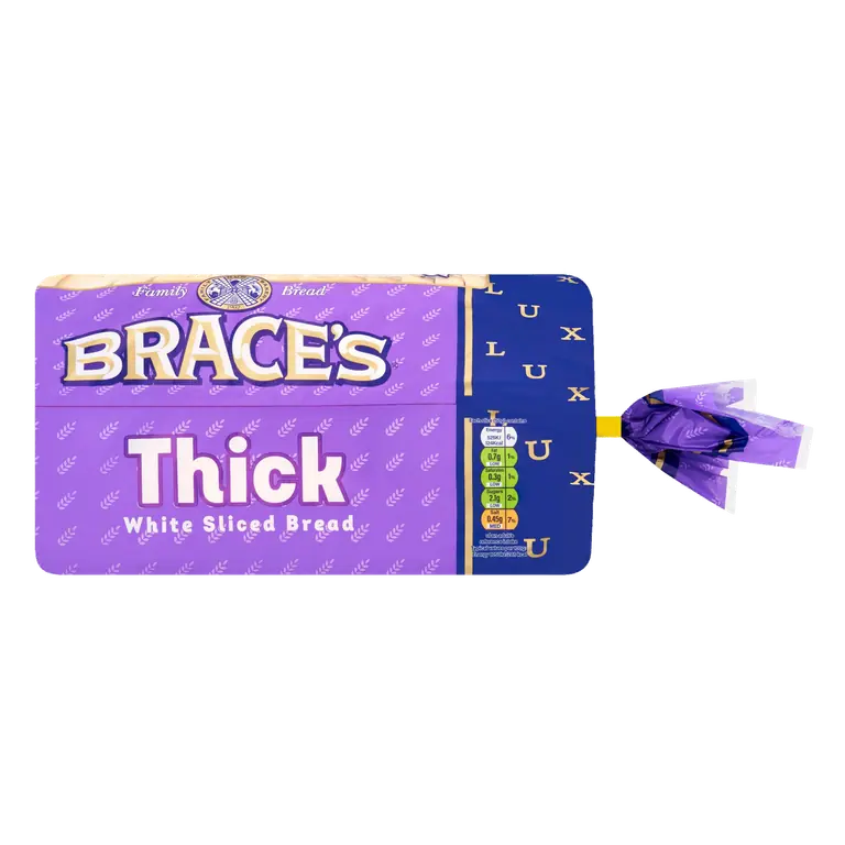 Brace's Family Bread Thick White Sliced Bread 800g