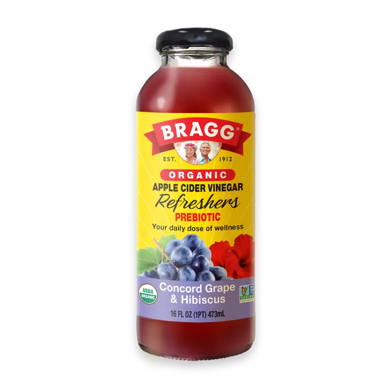 Organic Concord Grape and Hibiscus Apple Cider Vinegar Refresher