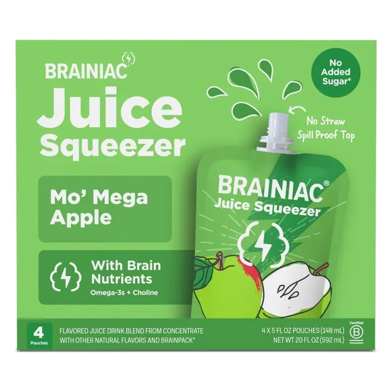 Brainiac Apple Juice Juice Squeezer, 4pk/5 fl oz Pouches