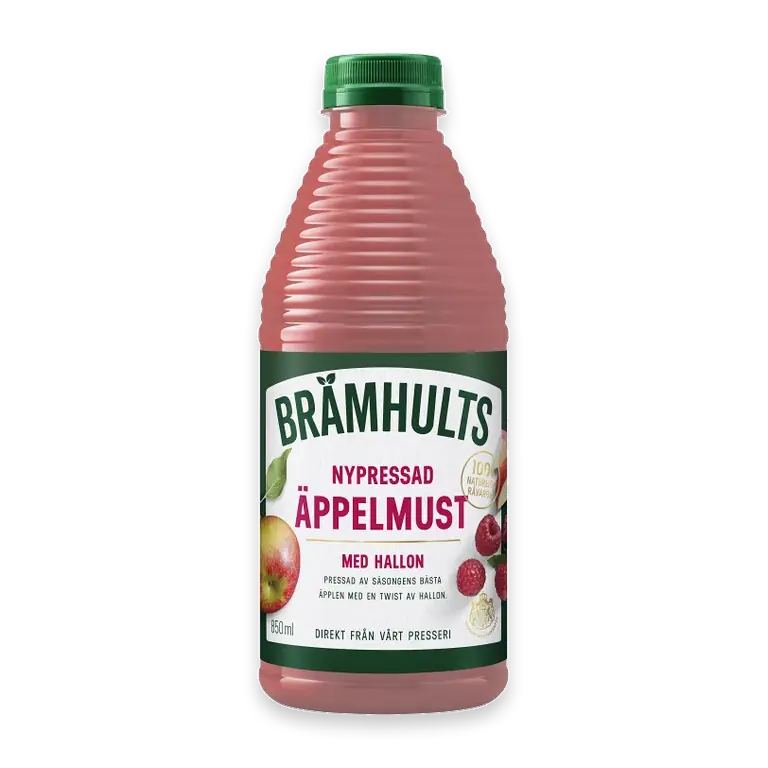 Nypressad Äppelmust med Hallon 850ml
