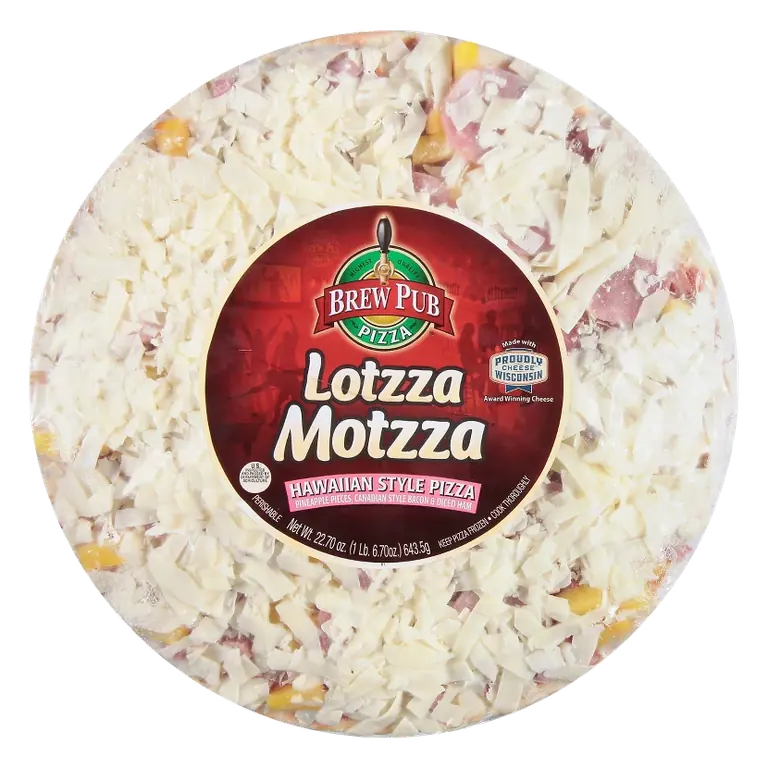 Brew Pub Lotzza Motzza Hawaiian Thin Crust Pizza, 22.7oz