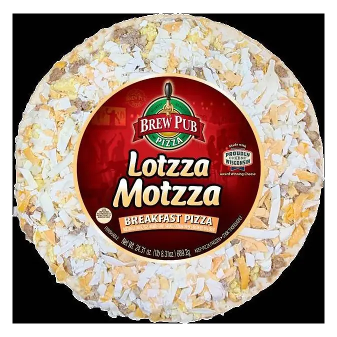 Brew Pub Lotzza Motzza Breakfast Thin Crust Pizza, 24.31oz: Cheese, Egg