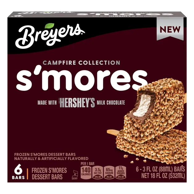 Campfire Collection S'mores Frozen Dessert Bars - 6 ct