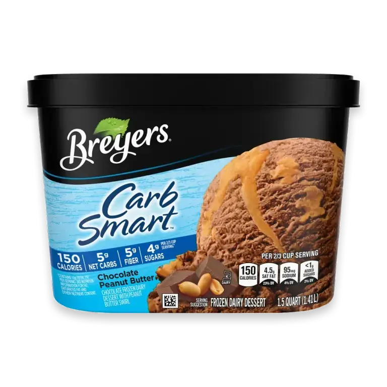 CarbSmart Frozen Dairy Dessert Chocolate Peanut Butter, 48 oz