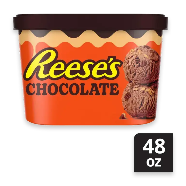 Chocolate Frozen Dairy Dessert with Reese's Peanut Butter Cups and Peanut Butter Swirl
