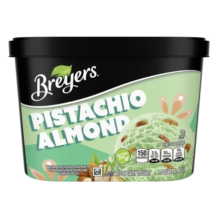 Breyers Pistachio Almond Dairy Dessert Gluten Free, 48oz: No High Fructose Corn Syrup