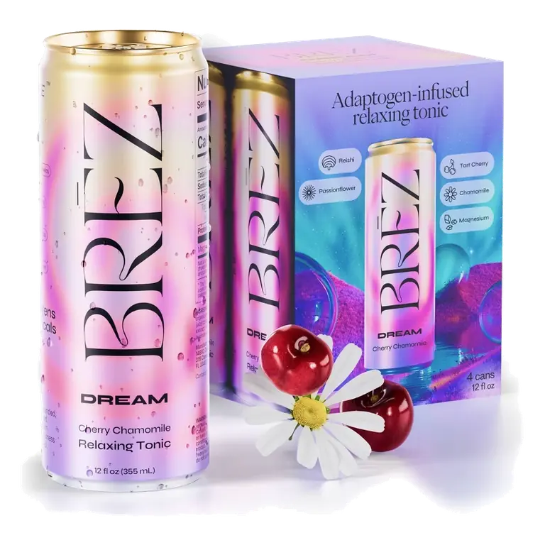 BREZ DREAM Non-Alcoholic Relaxing Tonic, 4pk/12 fl oz Cans