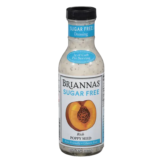 Briannas Sugar Free Rich Poppy Seed Dressing 12 fl oz