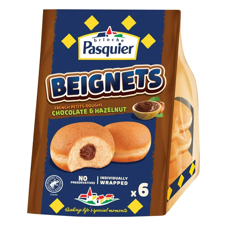 Beignets Chocolate & Hazelnut Doughnuts x6