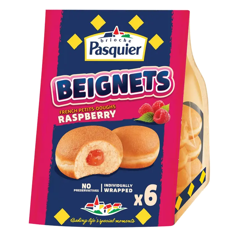 Beignets Raspberry Doughnuts x6