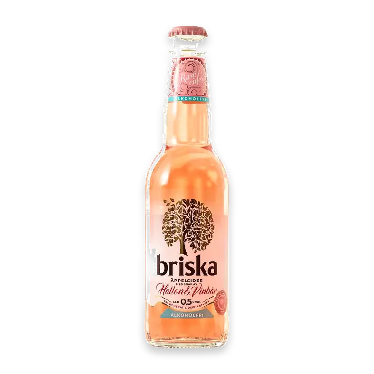 Rosécider Hallon & Svarta vinbär Alkoholfri 33cl