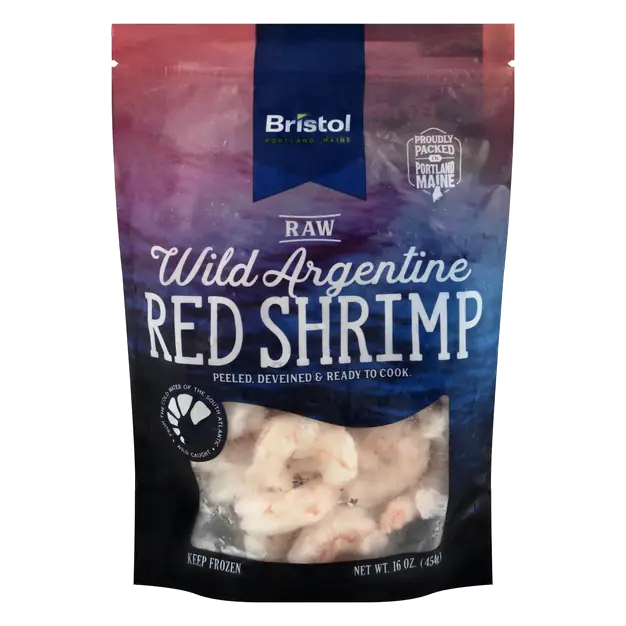 Raw Peeled & Deveined Wild Argentine Red Shrimp Frozen