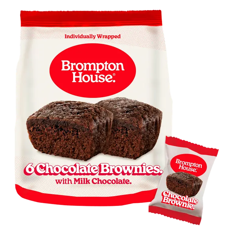 Brompton House Chocolate Brownies with Milk Chocolate 6 x 20g (120g)
