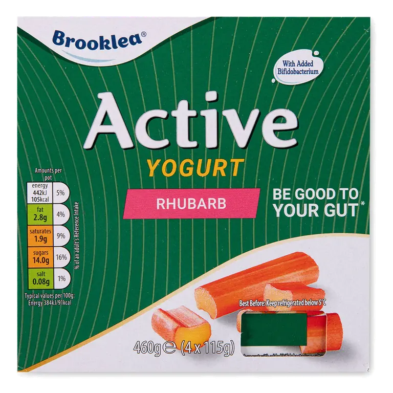 Active Rhubarb Yogurt 4 Pack