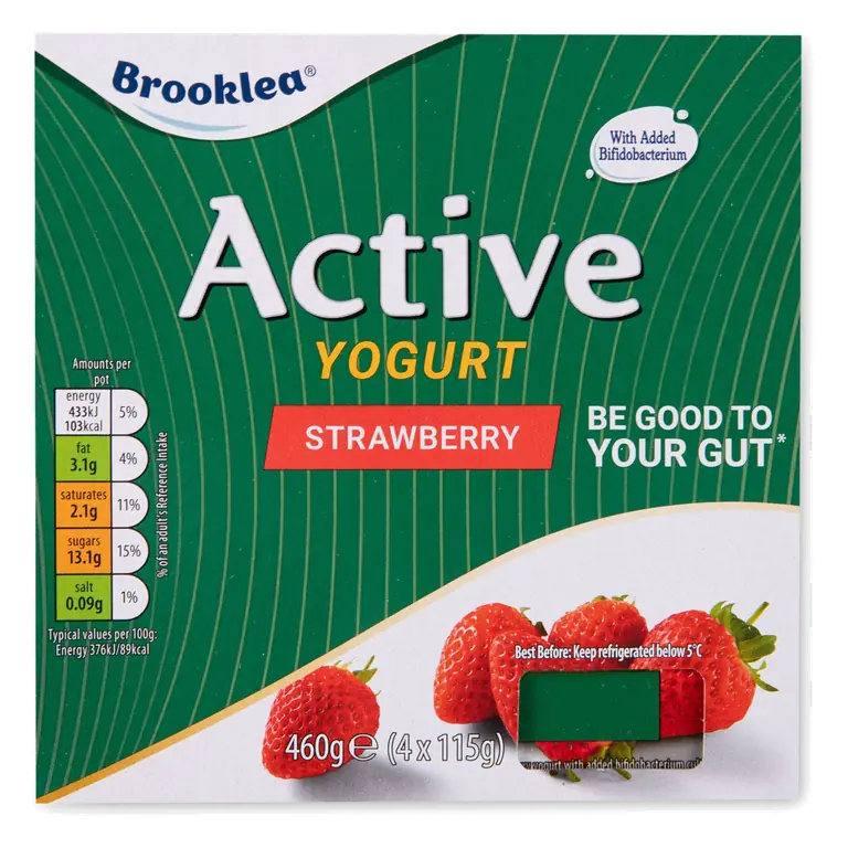 Active Strawberry Yogurt 4 Pack