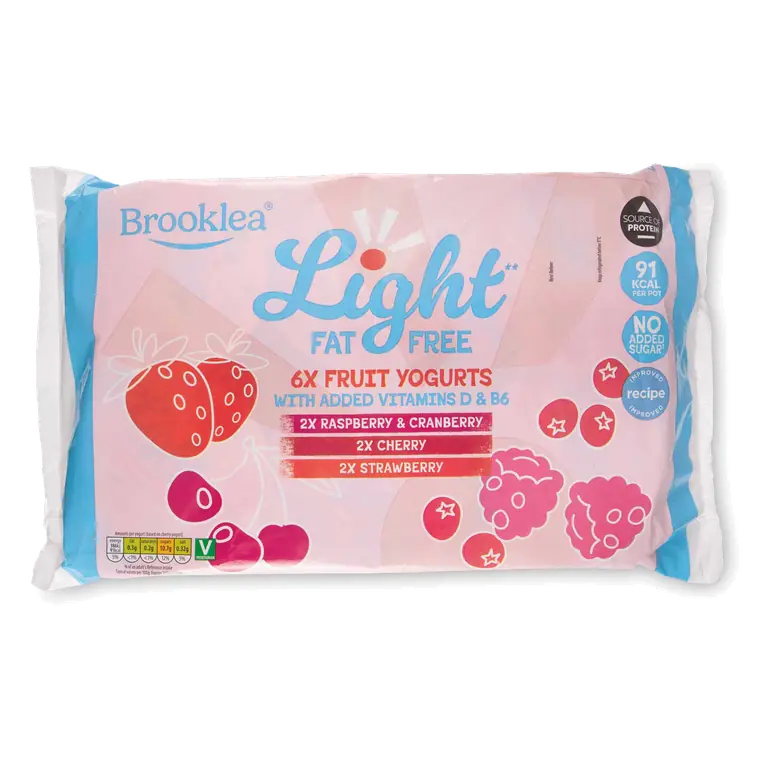 Light Fat Free Berry Yogurts 6 Pack
