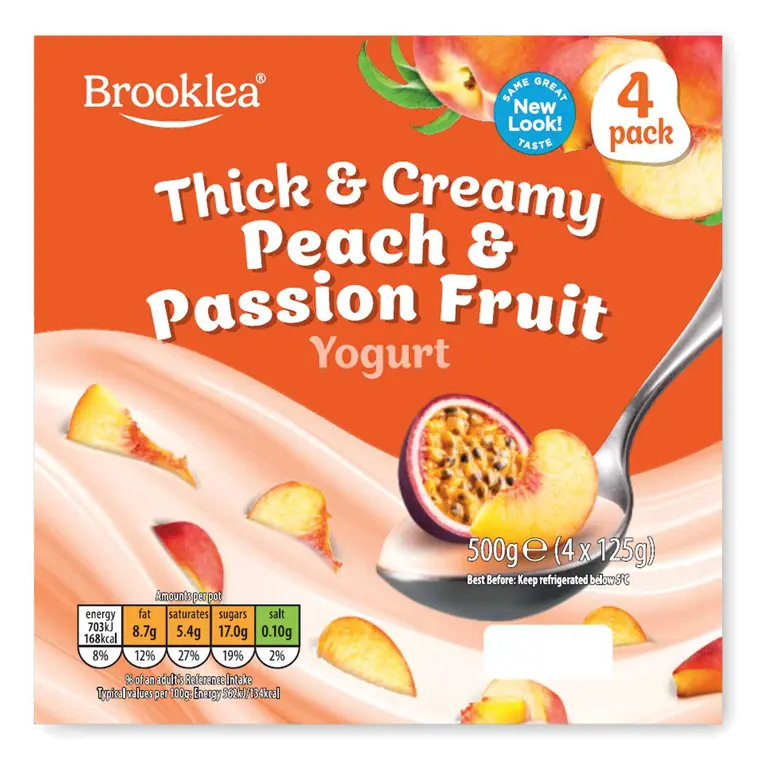 Peach & Passion Fruit Thick & Creamy Yogurt 4 Pack