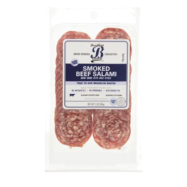 Uncured Smoked Beef Salami Sliced