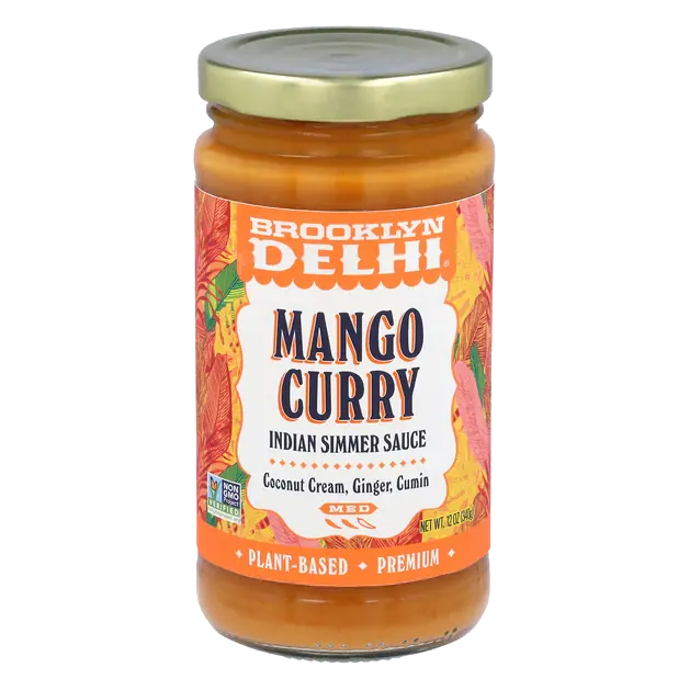 Brooklyn Delhi Indian Med Mango Curry Simmer Sauce 12 oz