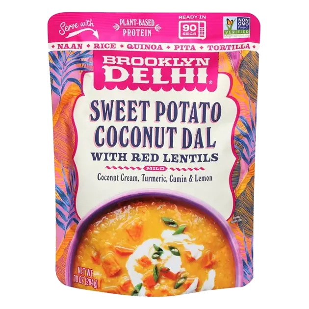 Sweet Potato Coconut Dal, with Red Lentils, Mild