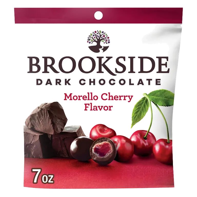 Brookside Dark Chocolate and Morello Cherry Snacking Chocolate Candy, 7oz