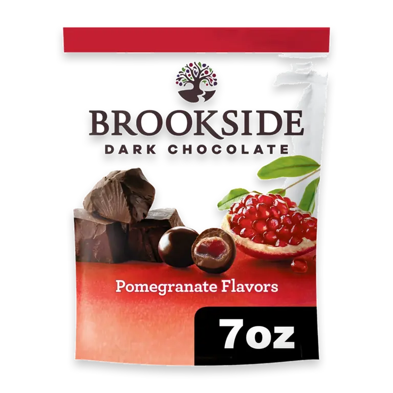 Dark Chocolate and Pomegranate Flavored Snacking Chocolate Bag