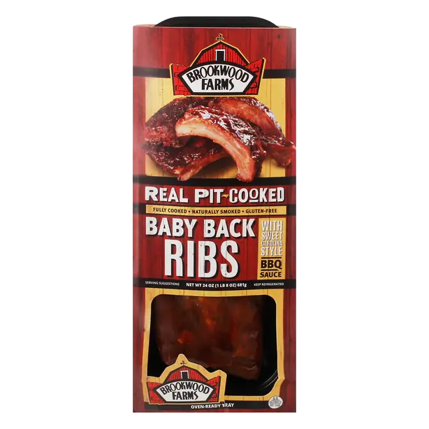 Real Pit Cooked Baby Back Pork Ribs with BBQ Sauce