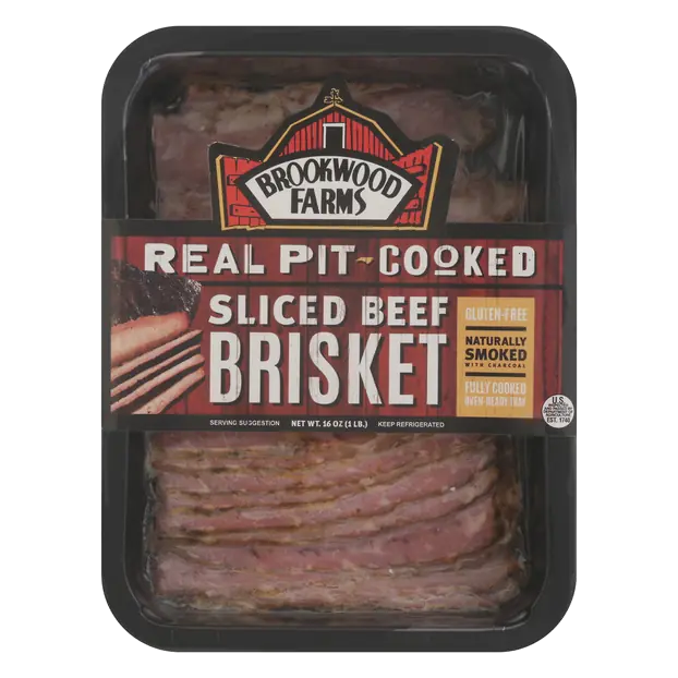 Real Pit-Cooked Sliced Beef Brisket Fresh