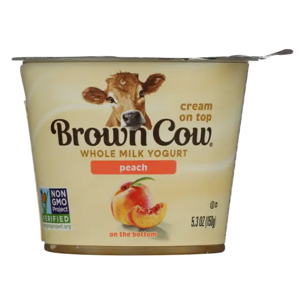 Peach On the Bottom Cream Top Whole Milk Yogurt