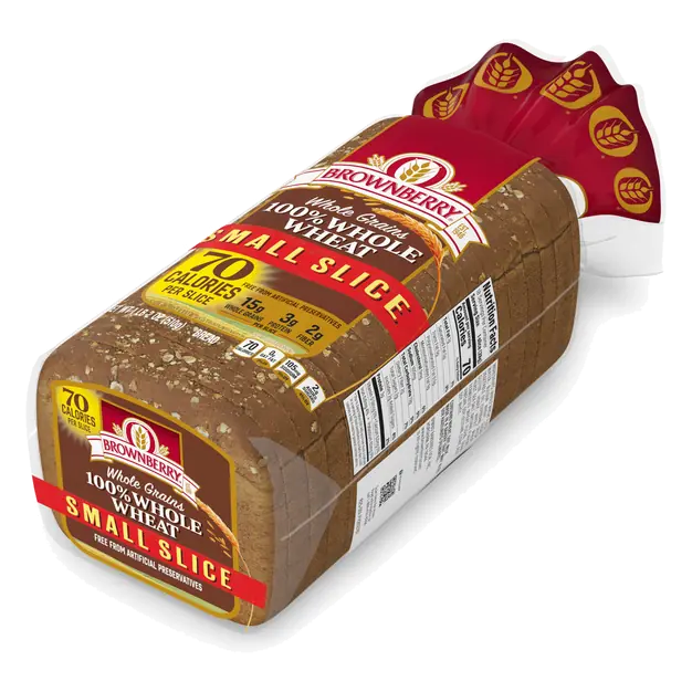 100% Whole Wheat Small Slice Bread, 100% Whole Wheat