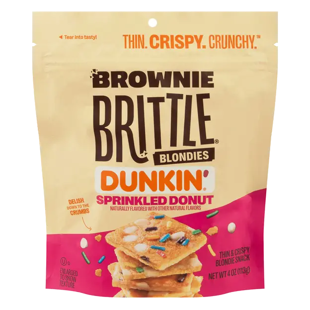 Blondies Dunkin' Sprinkled Donut Thin Crispy Brownie Snack