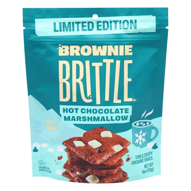 Thin & Crispy Hot Chocolate Marshmallow Brownie Snack
