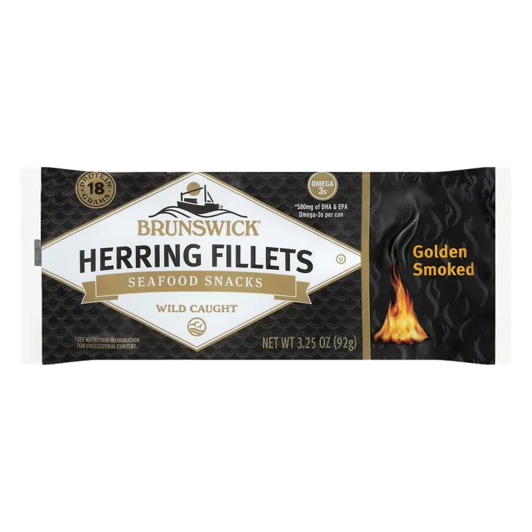 Boneless Herring Fillets Seafood Snacks, Golden Smoked