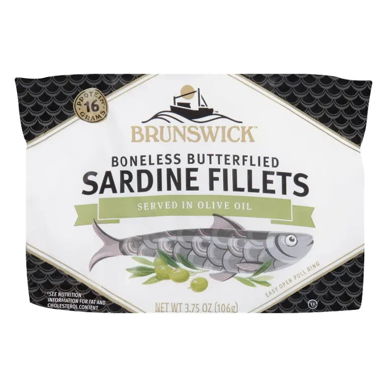 Brunswick Sardines in Olive Oil, 3.75oz: Wild Caught, Gluten-Free