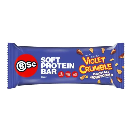 X Violet Crumble Soft Protein Bar Chocolate Honeycomb