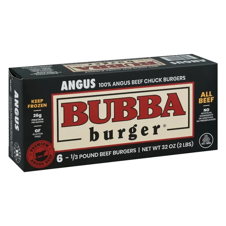 Bubba Burger Angus Beef Chuck Burger Patties - Frozen - 32oz/6ct
