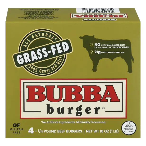 Grass-fed 1/4 lb Beef Patties - 4 ct Frozen