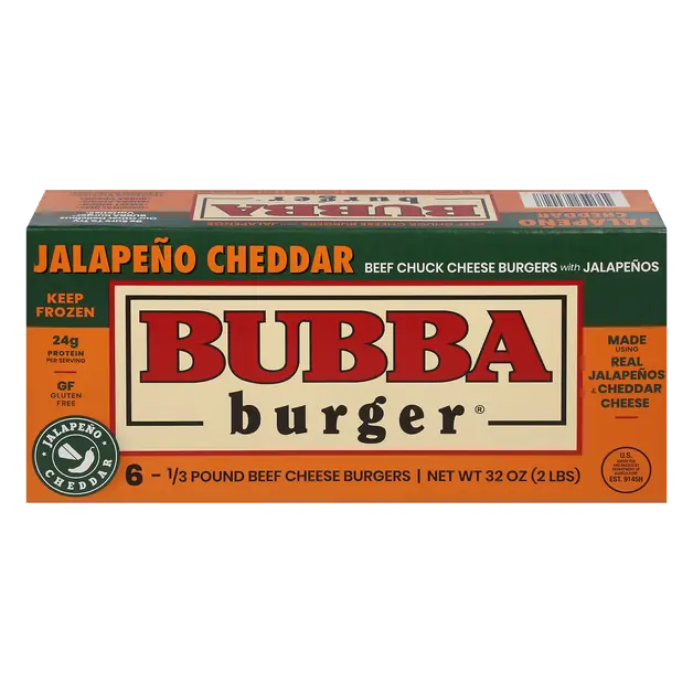 Jalapeno Cheddar 1/3 lb Beef Chuck Patties - 6 ct Frozen