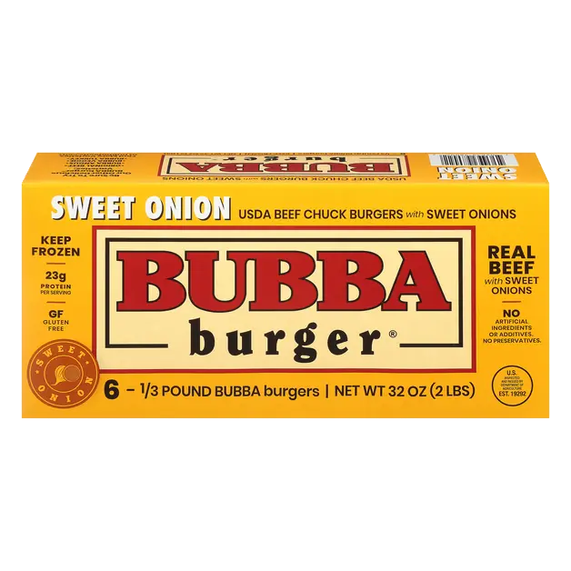 Sweet Onion 1/3 lb Beef Chuck Patties - 6 ct Frozen