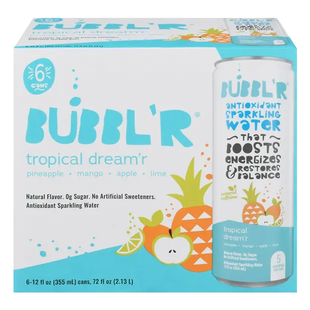 Tropical Dream'r Antioxidant Sparkling Water Cans