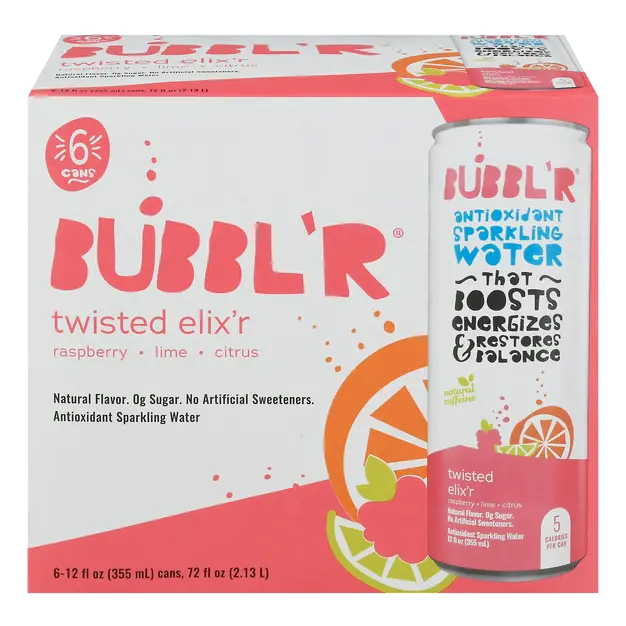 Twisted Elix'r Antioxidant Sparkling Water Cans