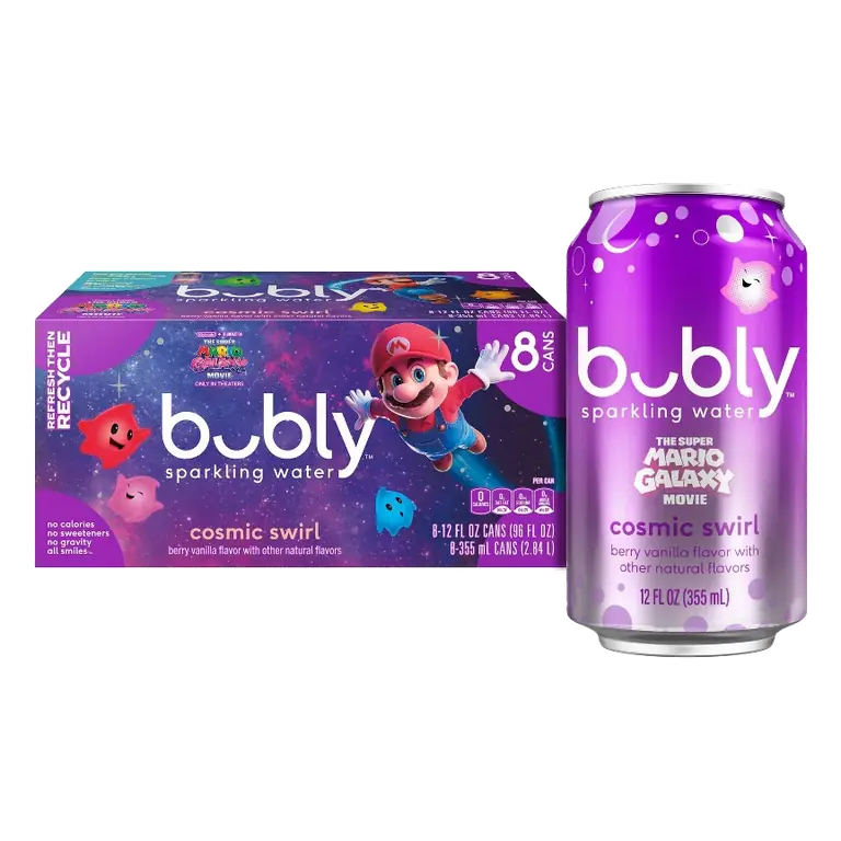 bubly Cosmic Swirl Sparkling Water, 8pk/12 fl oz Cans