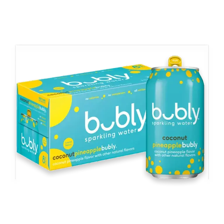 Coconut Pineapple Flavored Sparkling Water Cans