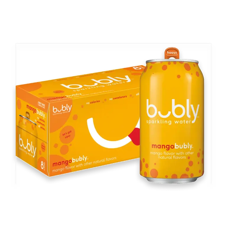 Mango Flavored Sparkling Water Cans