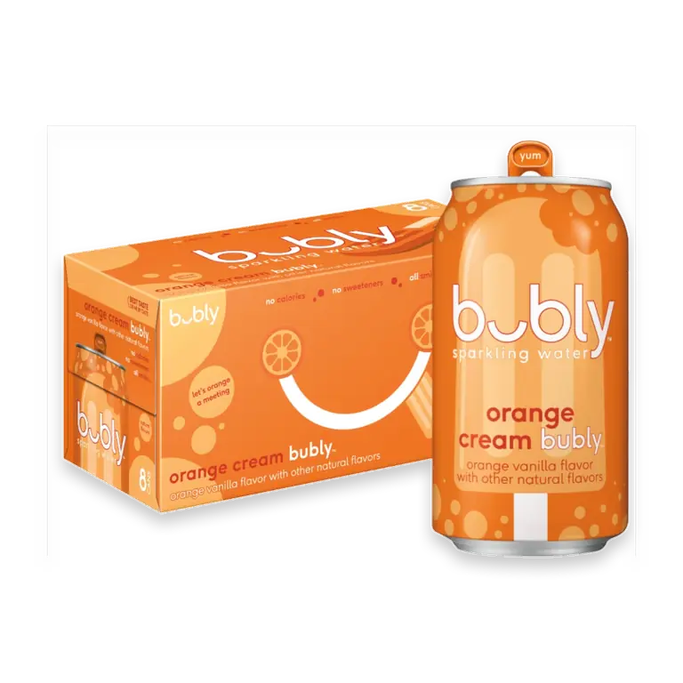 Orange Cream Flavored Sparkling Water Cans