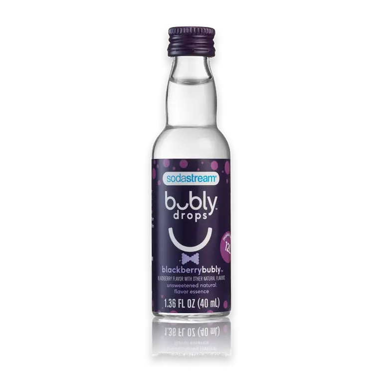 SodaStream Bubly Drops Blackberry Unsweetened Natural Flavor Sparkling Water