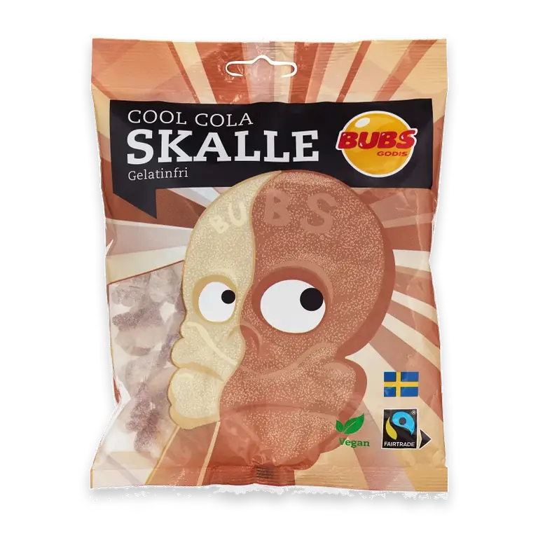 Cool cola skalle Gelatinfri vegansk 190g Bubs Godis