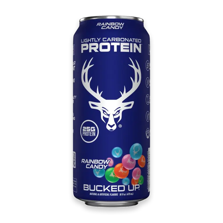 Bucked Up Lightly Carbonated Rainbow Candy Protein 16 fl oz