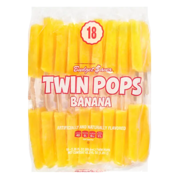 Twin Pops Banana Pops - 18 ct Frozen